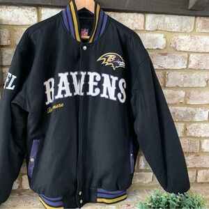 NFL | Baltimore Ravens Black Jacket with Purple and Gold Details | L